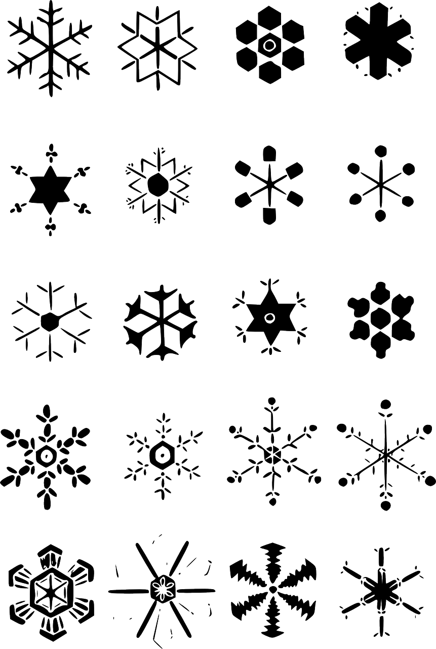 Snowflakes Flakes Snow - Ice Crystals Drawing (861x1280), Png Download