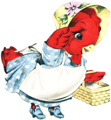 Little Red Hen - Illustration (442x430), Png Download