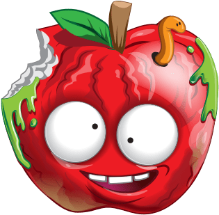 Awful Apple - Grossery Gang Series Characters (576x495), Png Download