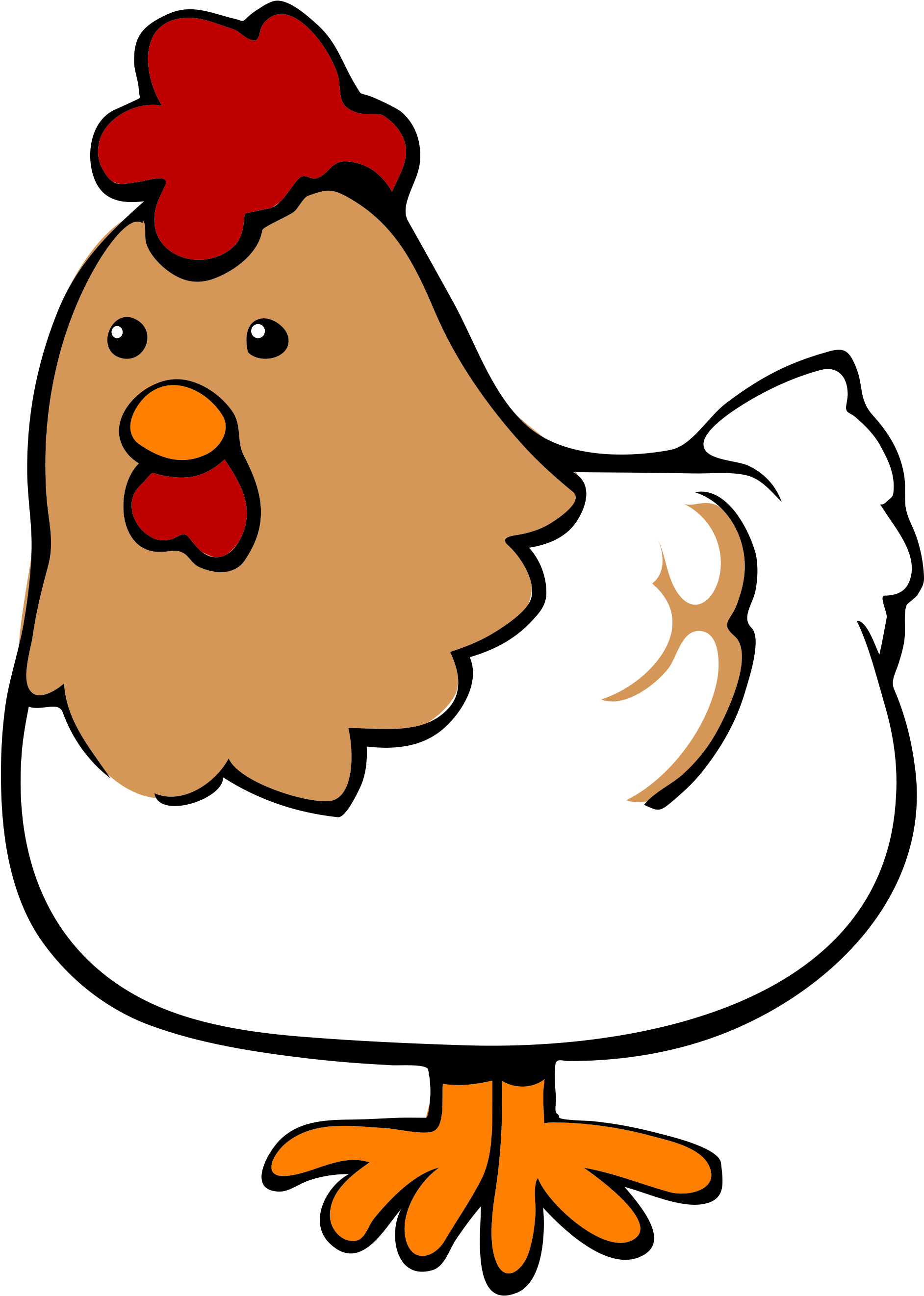 Chicken Clipart Real Chicken - Chicken Clipart (2000x2833), Png Download