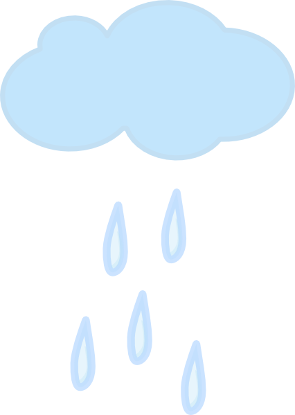 Animated Rain Clouds - Rainy Clouds Cartoon Gif (426x599), Png Download