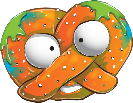 Pretzel - Grossery Gang Knot Nice Pretzel (459x354), Png Download