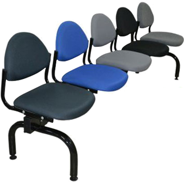 Gang Chair With Cushion - Gang Chair (370x480), Png Download