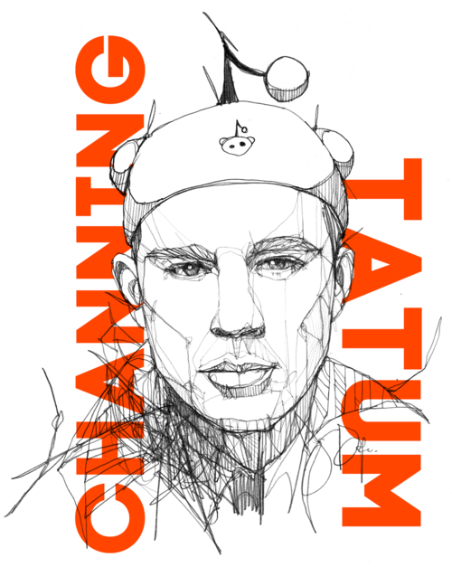 Channing Tatum - Sketch (500x627), Png Download