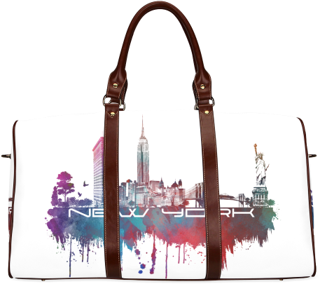 New York City Skyline 2 Waterproof Travel Bag/large - Duffel Bag (500x500), Png Download