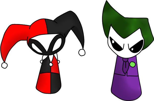 Harley Quinn Clipart Cartoon - Harley Quinn Y Joker Logo (642x435), Png Download
