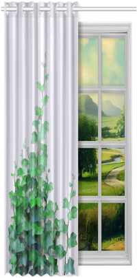 Watercolor Ivy - 1x Harry Potter Gryffindor Polyester Window Curtain (500x500), Png Download