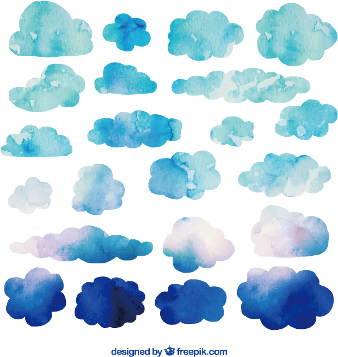 Watercolor Painting Cloud Clip - Free Watercolor Navy Blue (800x800), Png Download