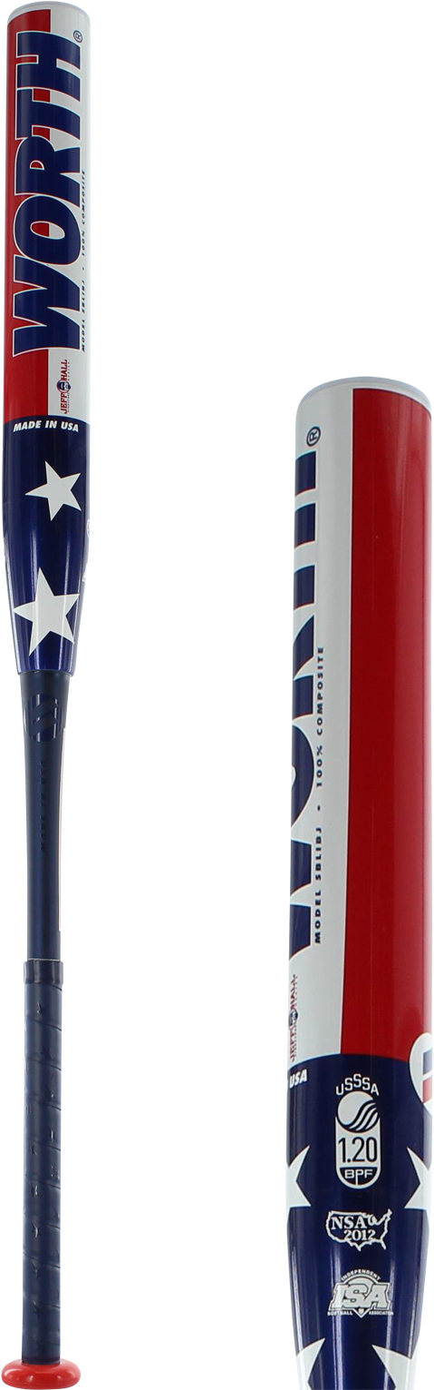 Worth Liberty Jeff Hall Usssa Slow Pitch Softball Bat - Worth Liberty Jeff Hall Usssa Slow Pitch Softball Bat: (800x1600), Png Download