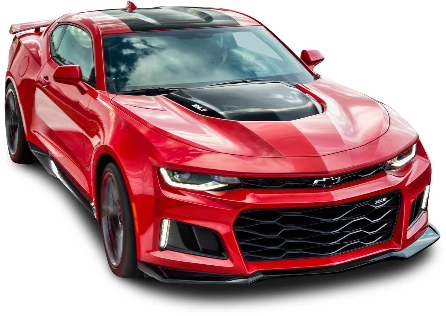Pngpix Com Red Chevrolet Camaro Zl1 Front Side - Camaro Zl1 Poster (1622x1150), Png Download