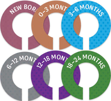 Clothing Divider Labels - Circle (460x420), Png Download