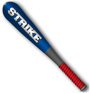 Baseball Bat Bat Baseball Sport Game Equip - Softball (584x340), Png Download