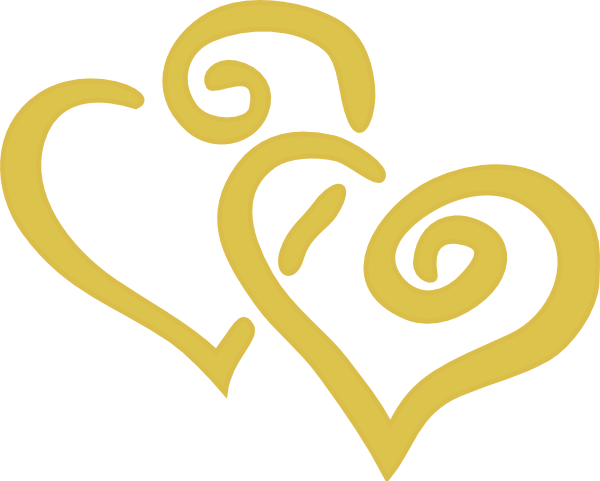 Clip Arts Related To - Gold Hearts Clip Art (600x481), Png Download