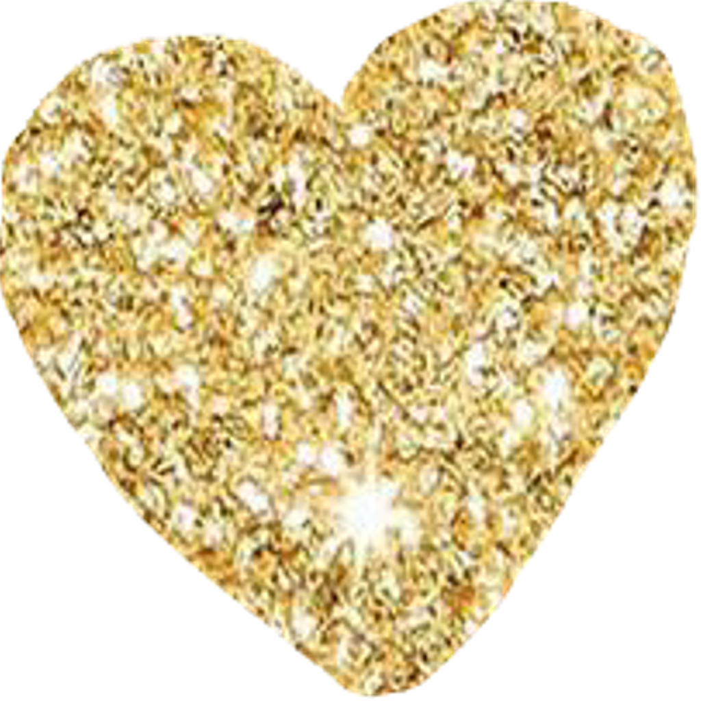 Heart Glitter Sparkle Gold Goldheart Glitterheart Freet - Beautiful Love Gold Heart (1024x1024), Png Download