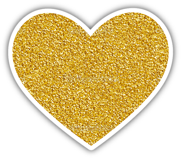 Download Gold Heart Sticker Gold Heart Stickers Transparent
