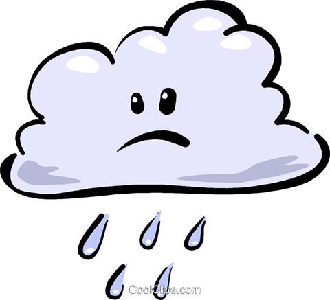 Rain Cloud Royalty Free Vector Clip Art Illustration - Regen Clipart (480x437), Png Download