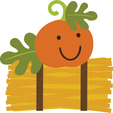 Pumpkin On Hay Bale Svg File For Scrapbooking Cardmaking - Hay Stacks Clip Art (370x369), Png Download