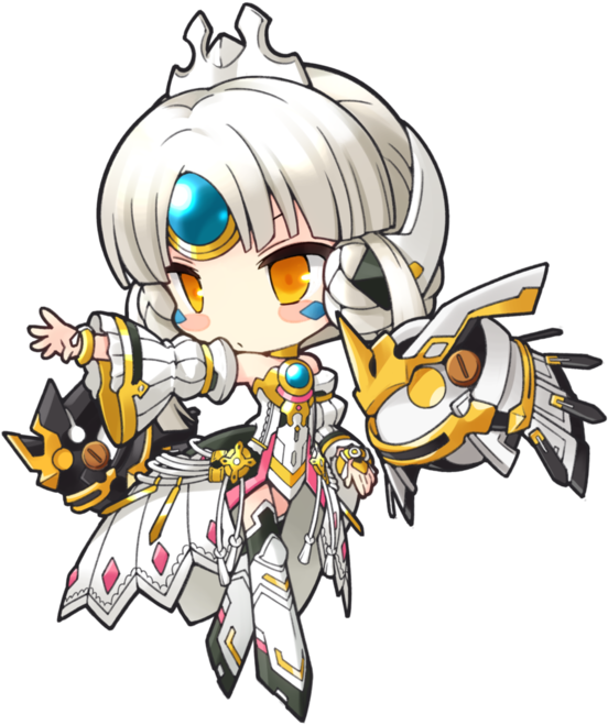 Empress's Chibi Portrait - Elsword Code Empress Chibi (580x774), Png Download
