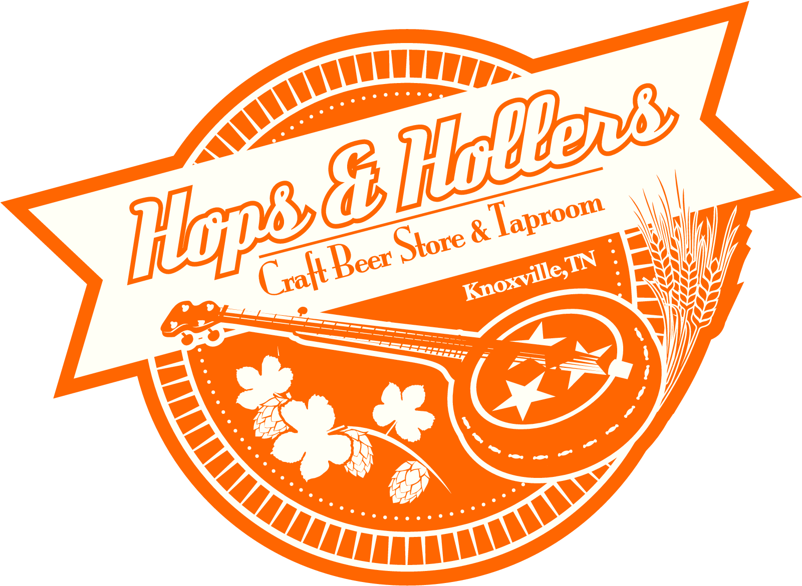 02a247 - Hops And Hollers Knoxville Tn (1600x1600), Png Download