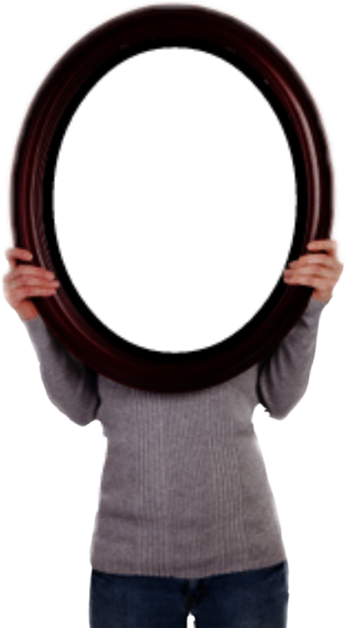 Ftestickers People Woman Mirror Frame @danial8986 - Mirror (1024x1304), Png Download