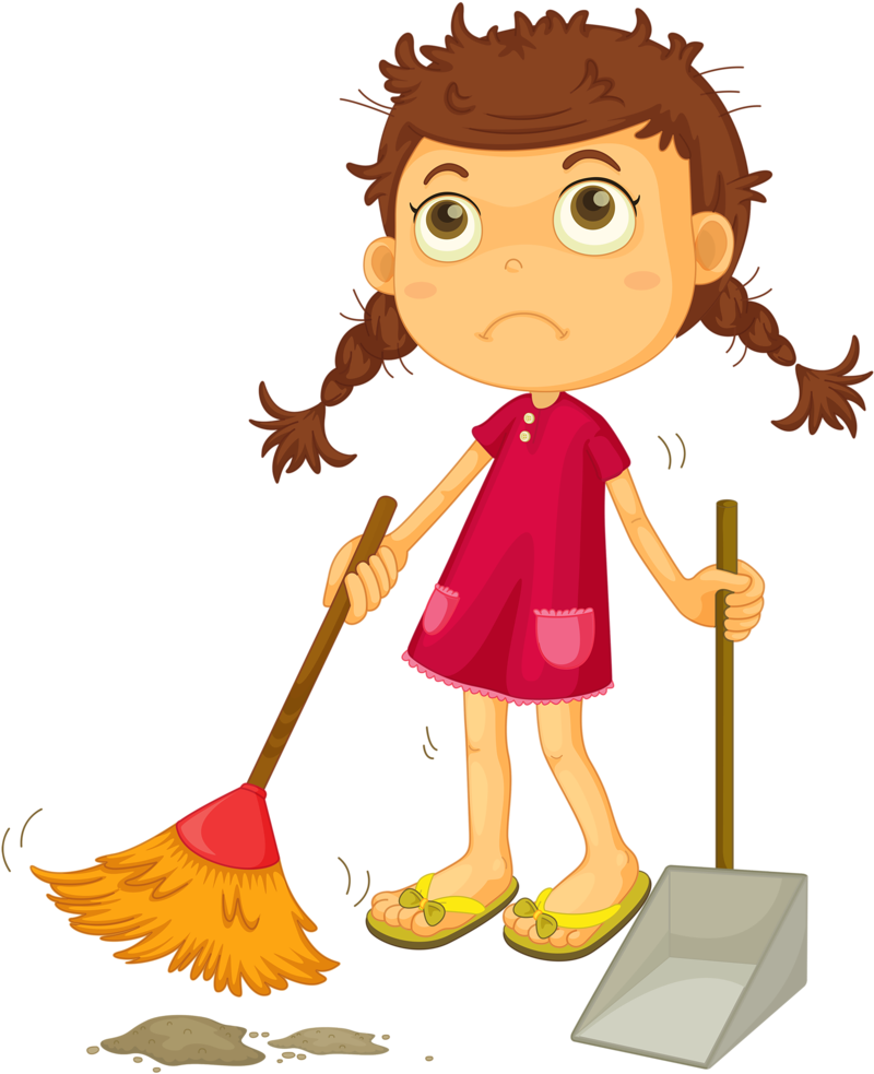 Cleaning Supplies - Sweep The Floor Clipart (823x1024), Png Download