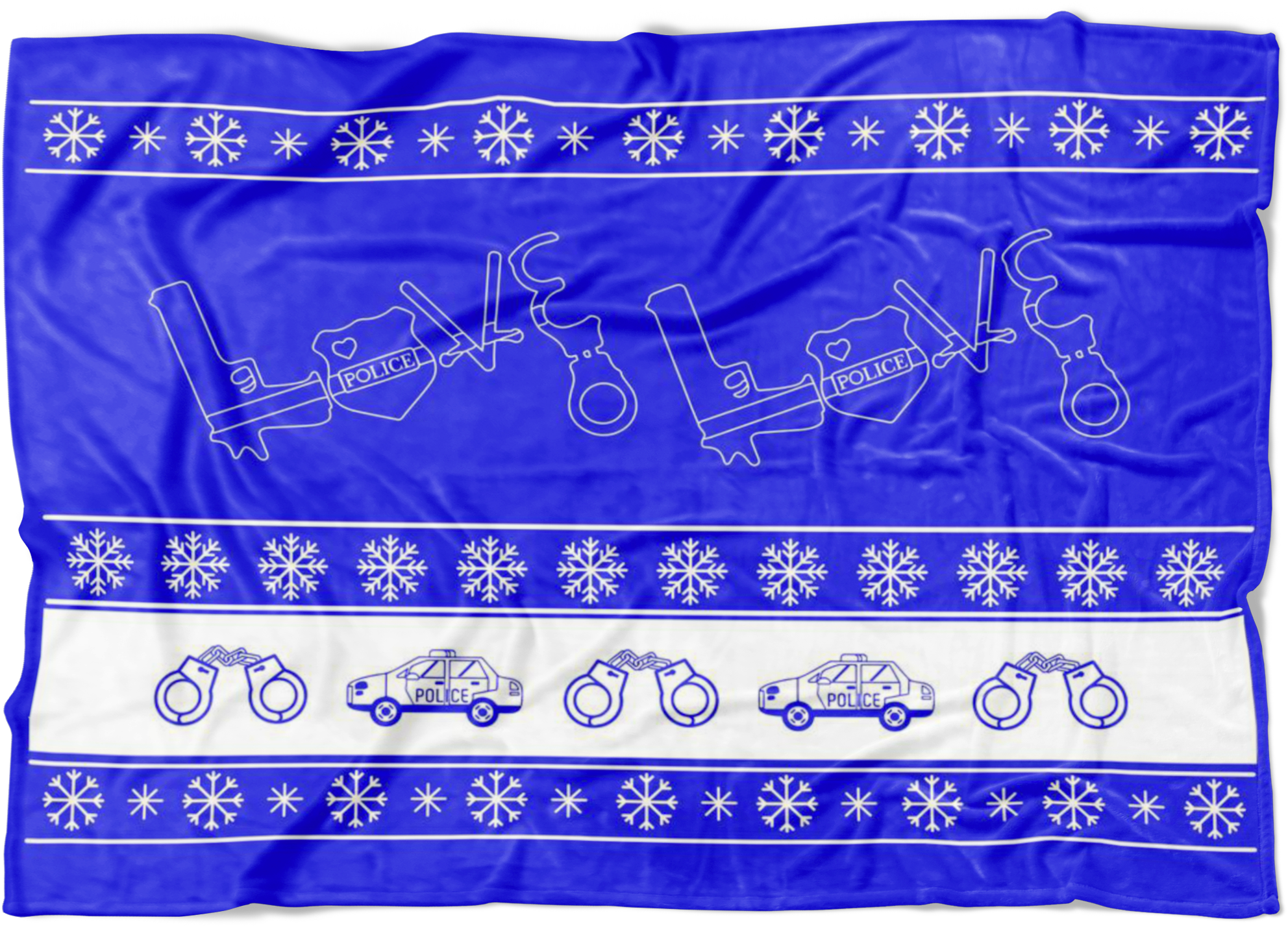 Ugly Christmas Love Police Throw Blanket - Silk (2000x2000), Png Download