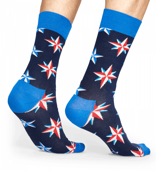 Afbeelding Van Happy Socks Nautical Star Sock Nst01-6001 - Sock (548x600), Png Download