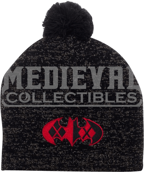Harley Quinn Metallic Lurex Pom Beanie From Medieval - Sash Waist (568x568), Png Download
