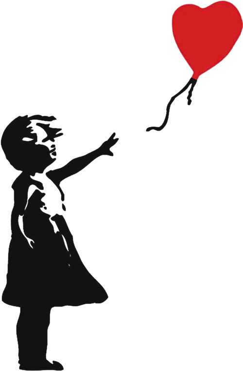 Buscar Con Google - Banksy Girl With Balloon Signed (630x800), Png Download