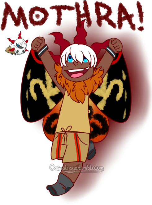 “mothra” Is A Young Larvesta Who Has A Huge Obsession (500x666), Png Download