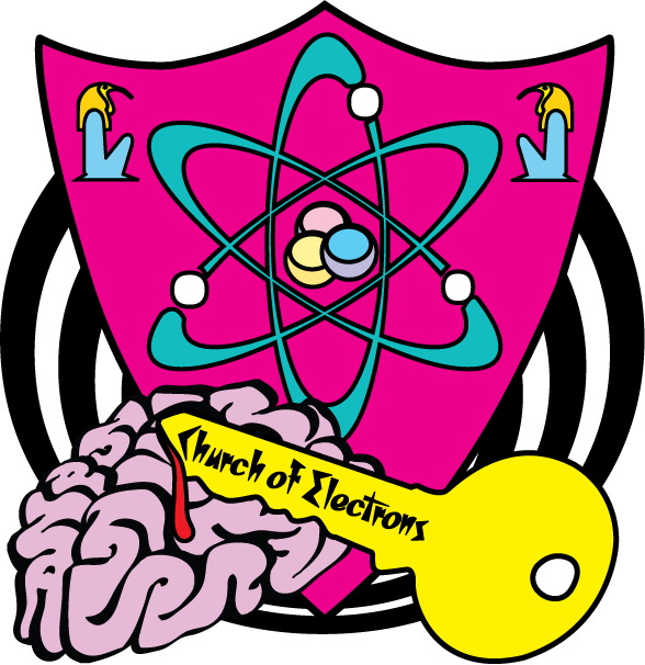 The Church Of Electrons - Zombies Ate My Brain Square Car Magnet 3" X 3" (588x606), Png Download