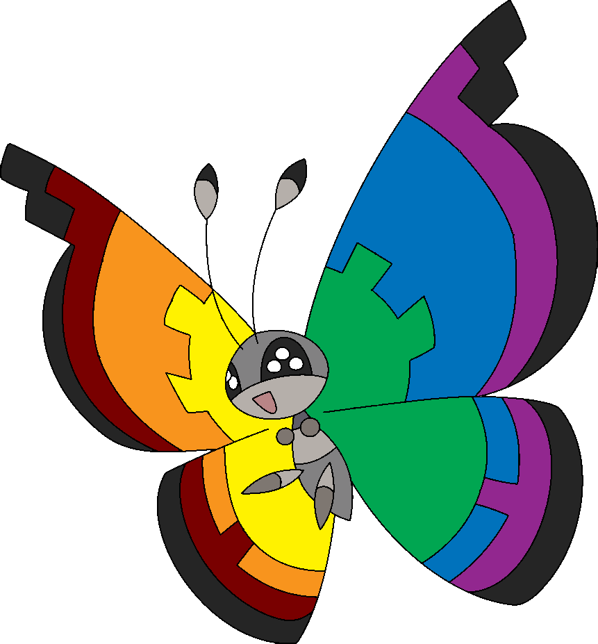 View Gay Pride , - Pokemon Scatterbug Evolution (861x927), Png Download