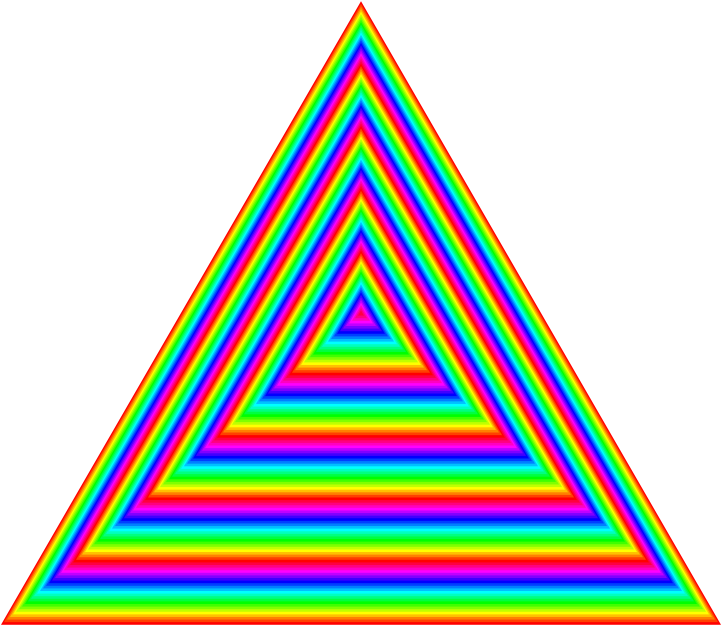 Triangles Color By - Colourful Triangle (720x720), Png Download