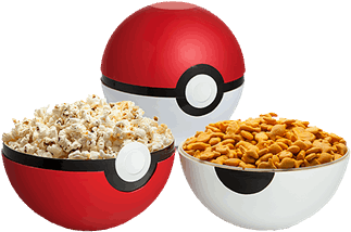 This Listing Is For Only 1 Set Containing 1 White And - Pokemon Poke Ball Serving Bowl Set (600x600), Png Download