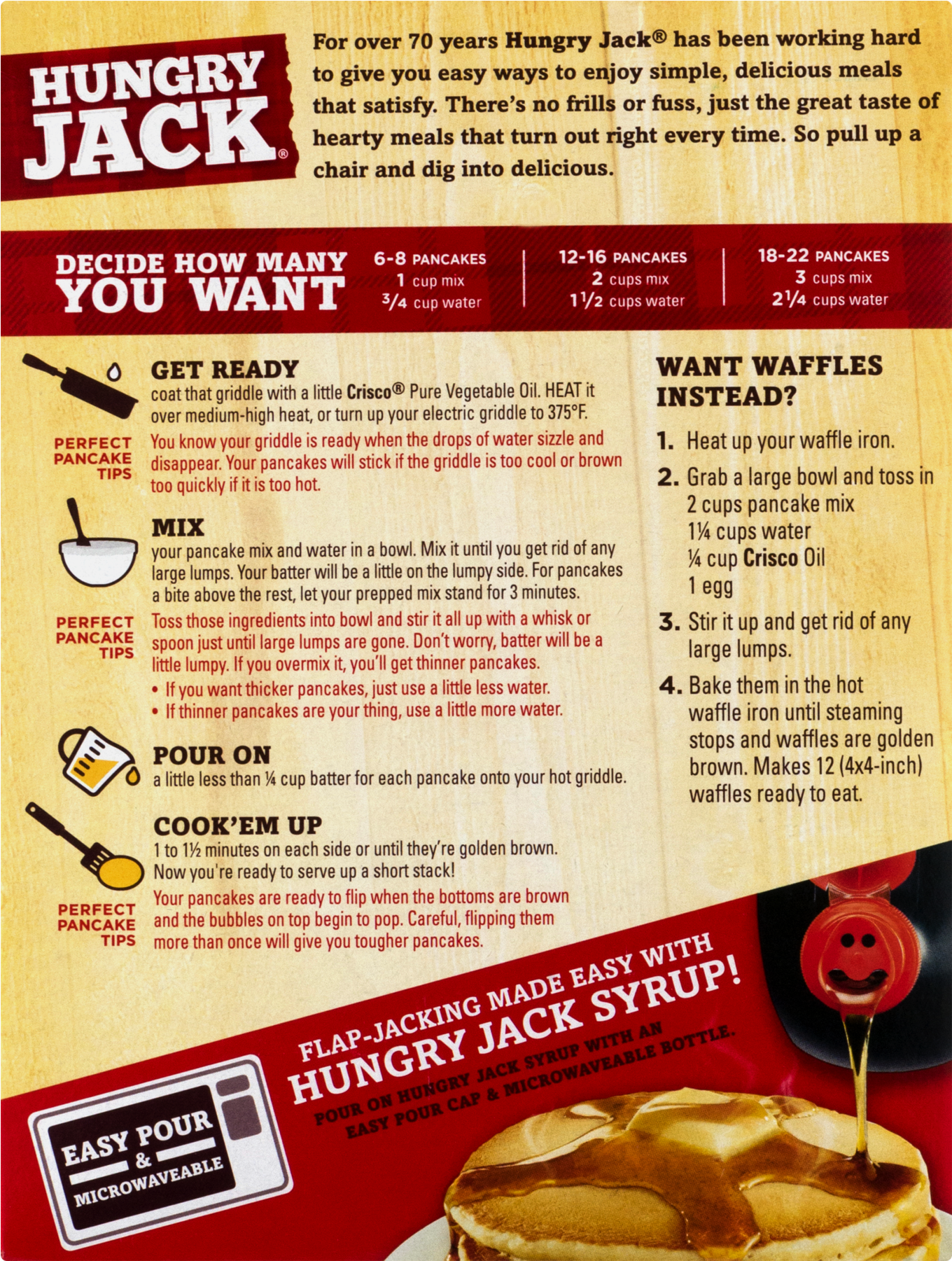 Hungry Jack Extra Light & Fluffy Pancake & Waffle Mix, (1800x1800), Png Download