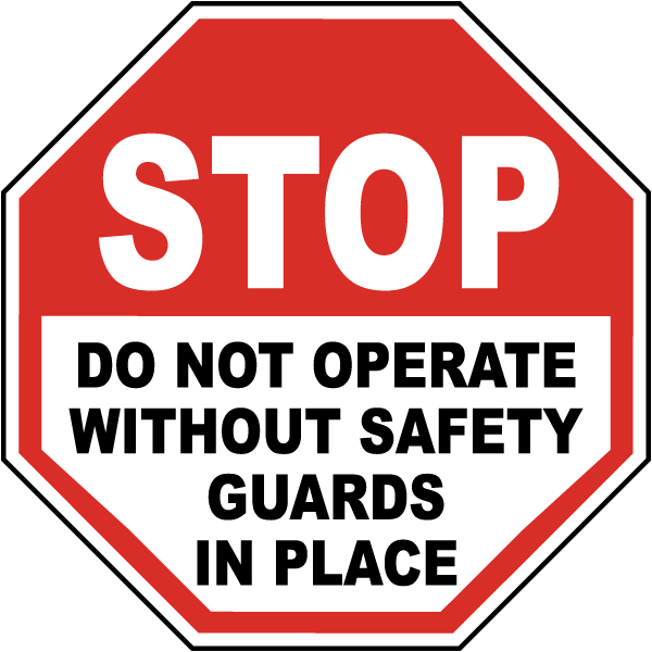 Stop Do Not Operate Without Label - Safetysign.com Hearing Protection & Safety Glasses (600x600), Png Download