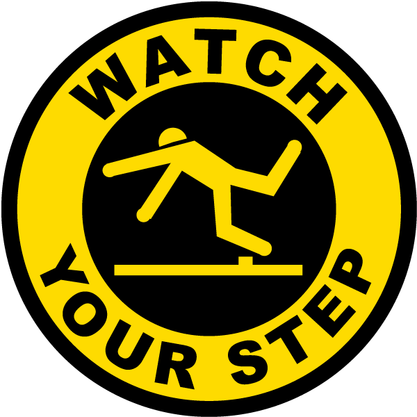 Watch Your Step Floor Sign - City Cabs Edinburgh Logo (600x600), Png Download