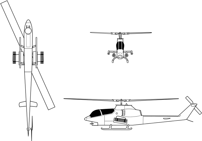 Ah-1g Hueycobra - Helicopter (800x567), Png Download