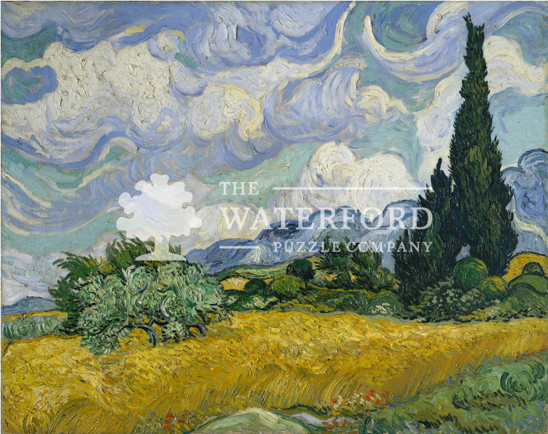Wheat Field With Cypresses (800x800), Png Download