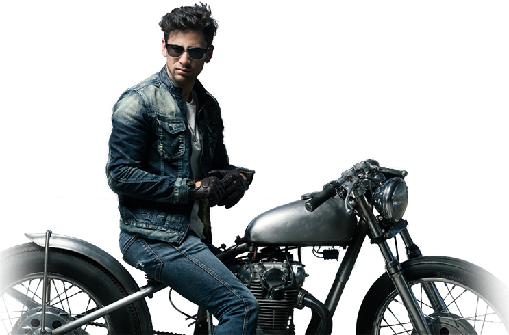Biker Jacket - Urban Portriats Grayscale Coloring Book (743x490), Png Download