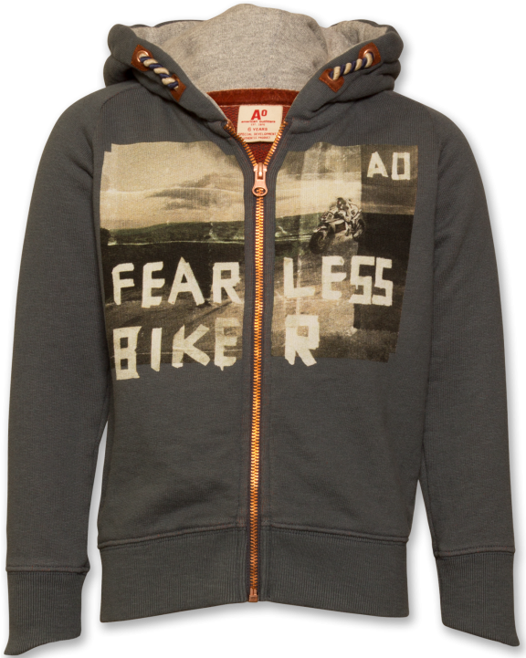 American Outfitters Hoodie Full Zip Biker - Hoodie (960x720), Png Download