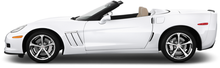 Chevrolet Corvette Png, Download Png Image With Transparent - 2008 Corvette C6 Convertible White (800x531), Png Download