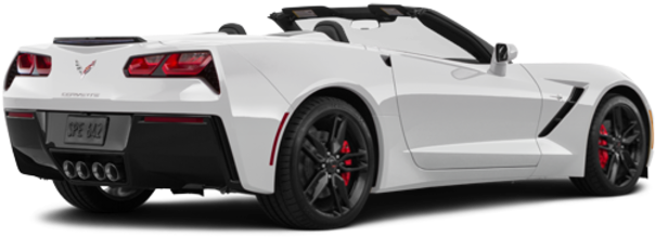 Chevrolet Corvette Convertible Stingray 1lt - 2018 Black And White Corvette (770x435), Png Download
