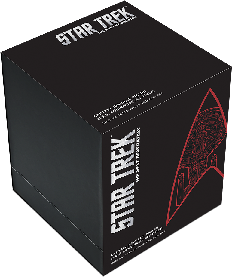 2015 2 X 1 Oz Silver Proof Coin - Star Trek (913x991), Png Download