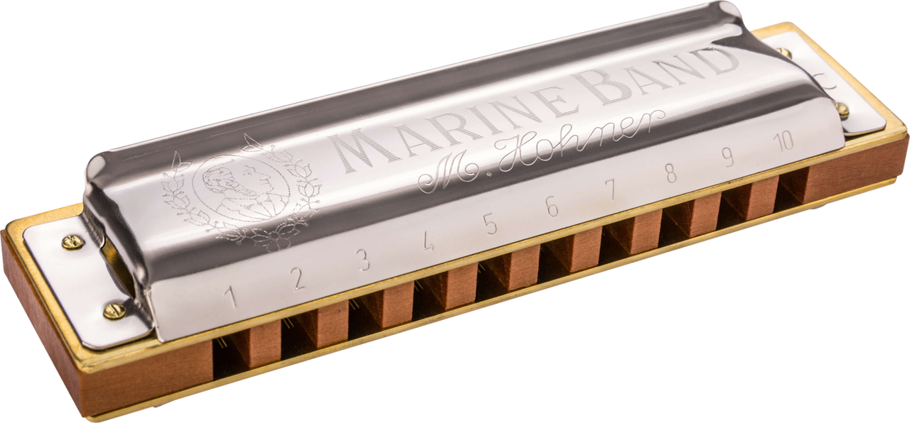 Hohner 1896 Marine Band Harmonica - Hohner 1896bx-ab Marine Band 1896 Harmonica, Key Of (1000x1000), Png Download
