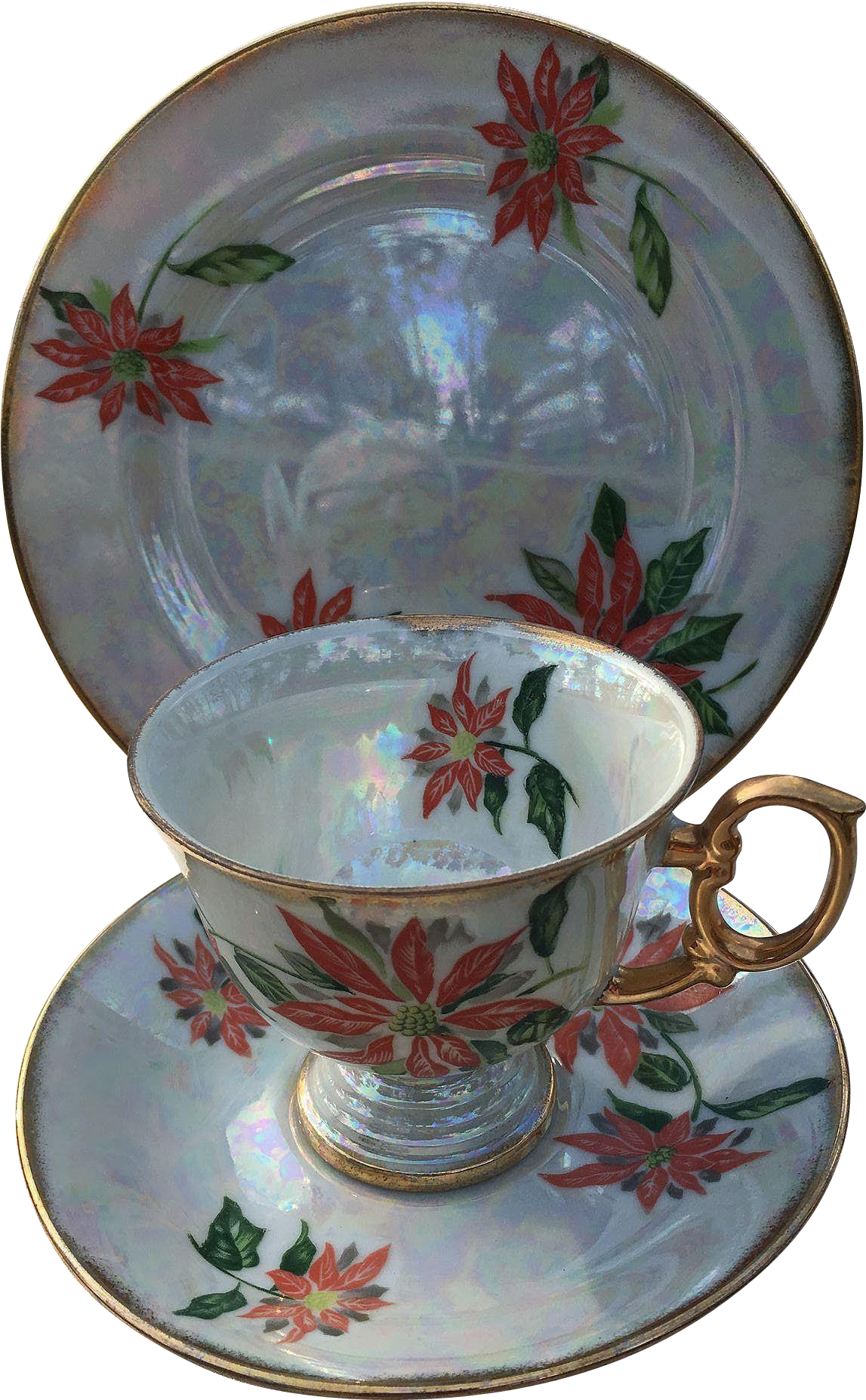 Ucago Japan December Poinsettia Cup And Saucer Set - Saucer (1853x1853), Png Download