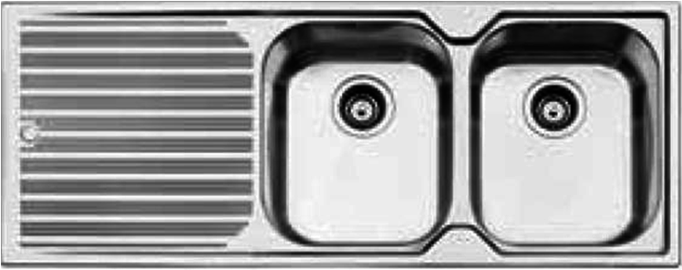 Kitchen Sink Layon - Kitchen Double Sink Top View (800x800), Png Download