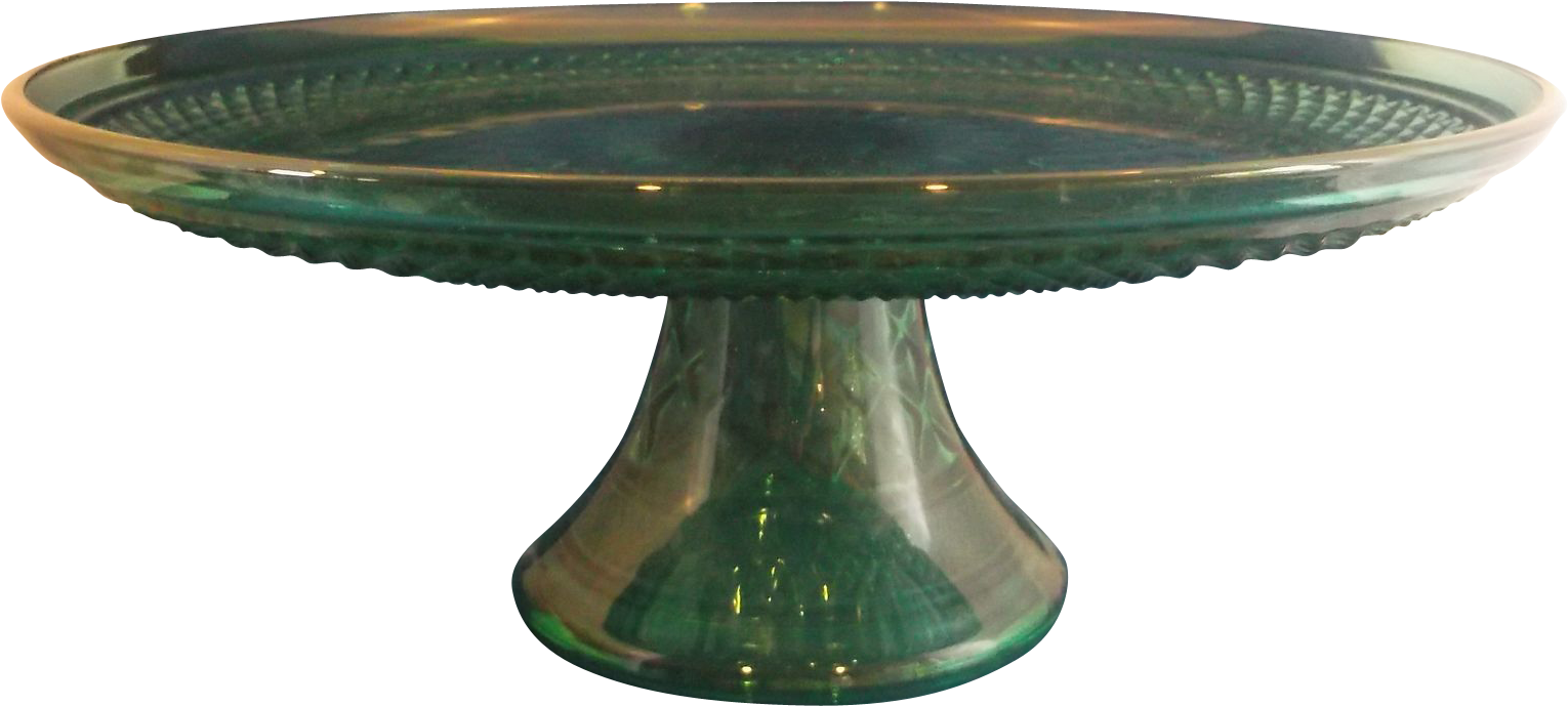 Wexford Emerald Green Cake Stand Anchor Hocking - Kitchen & Dining Room Table (1529x1529), Png Download