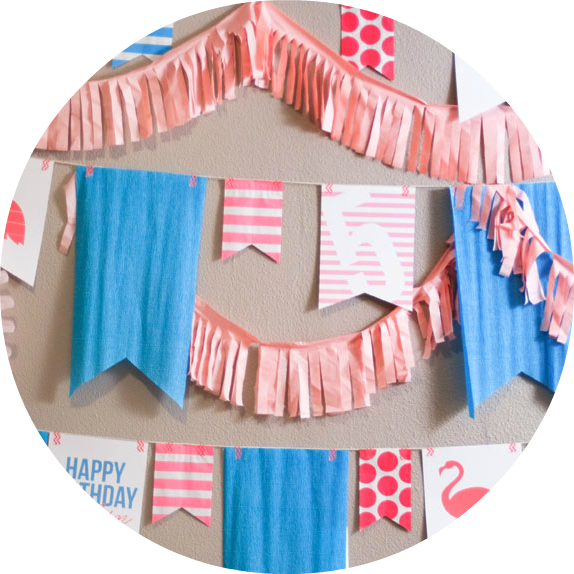 Shades Of Pink With A Color Accent Like Black, Turquoise - Party (574x574), Png Download