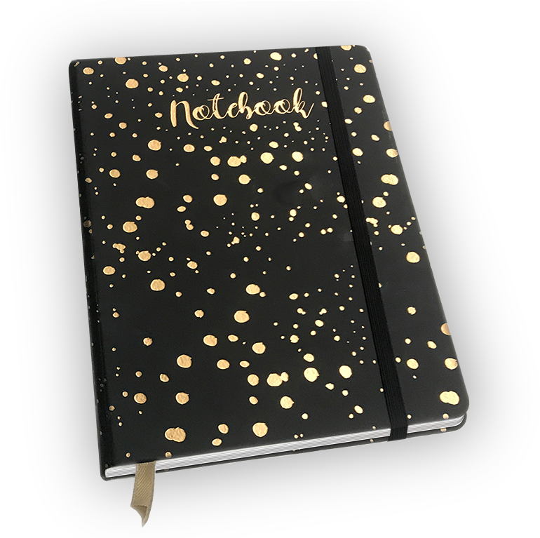 Gold Foiled, Faux Leather, Hard Cover Composition Notebook (1000x769), Png Download